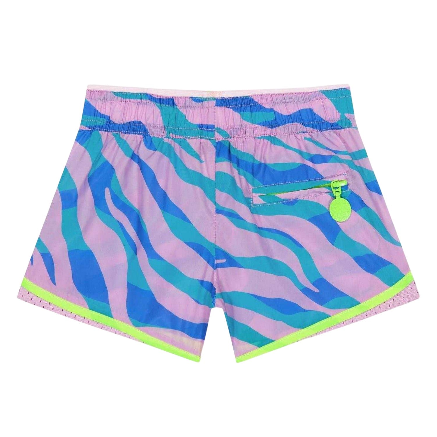 Multicoloured - Back - Stella McCartney Girls Zebra Print Shorts