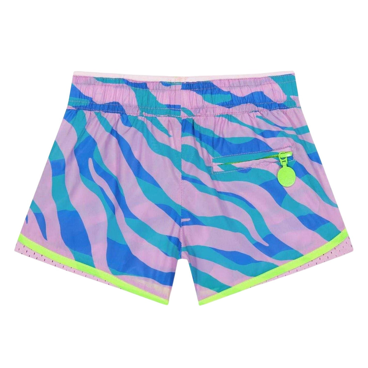 Multicoloured - Back - Stella McCartney Girls Zebra Print Shorts