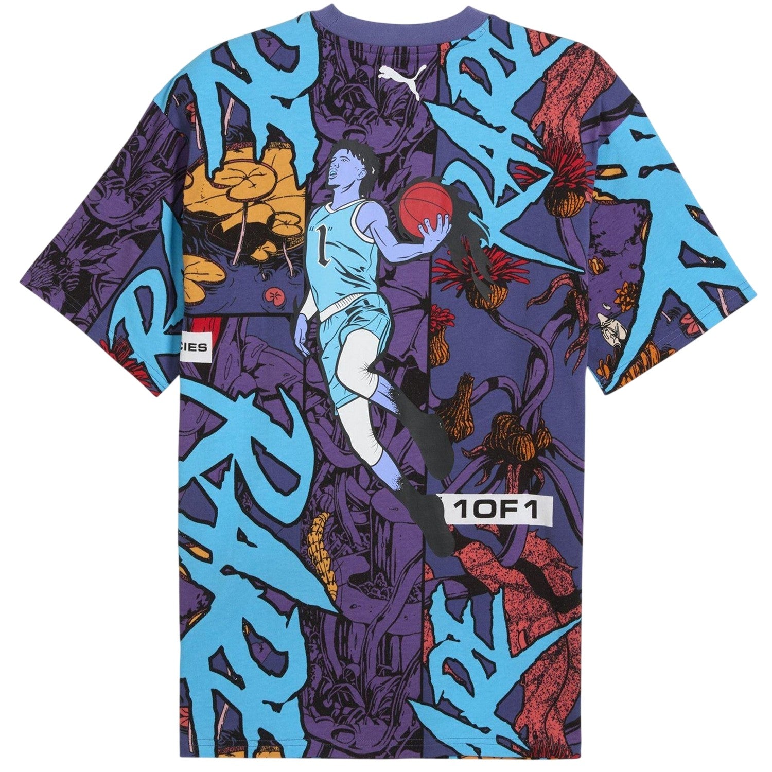 Multicoloured - Back - Puma Mens Melo Phoenix Oversized T-Shirt