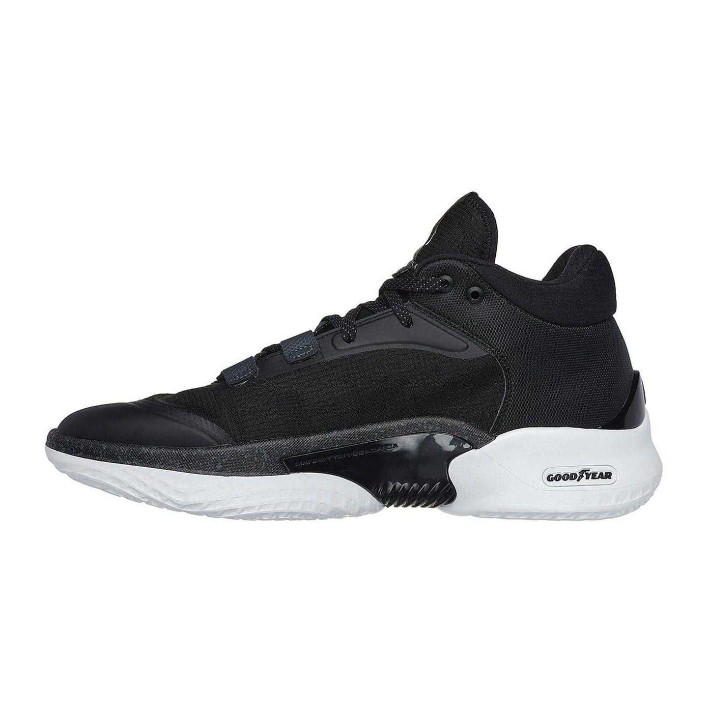 Black-White - Back - Skechers Childrens-Kids Resagrip Trainers