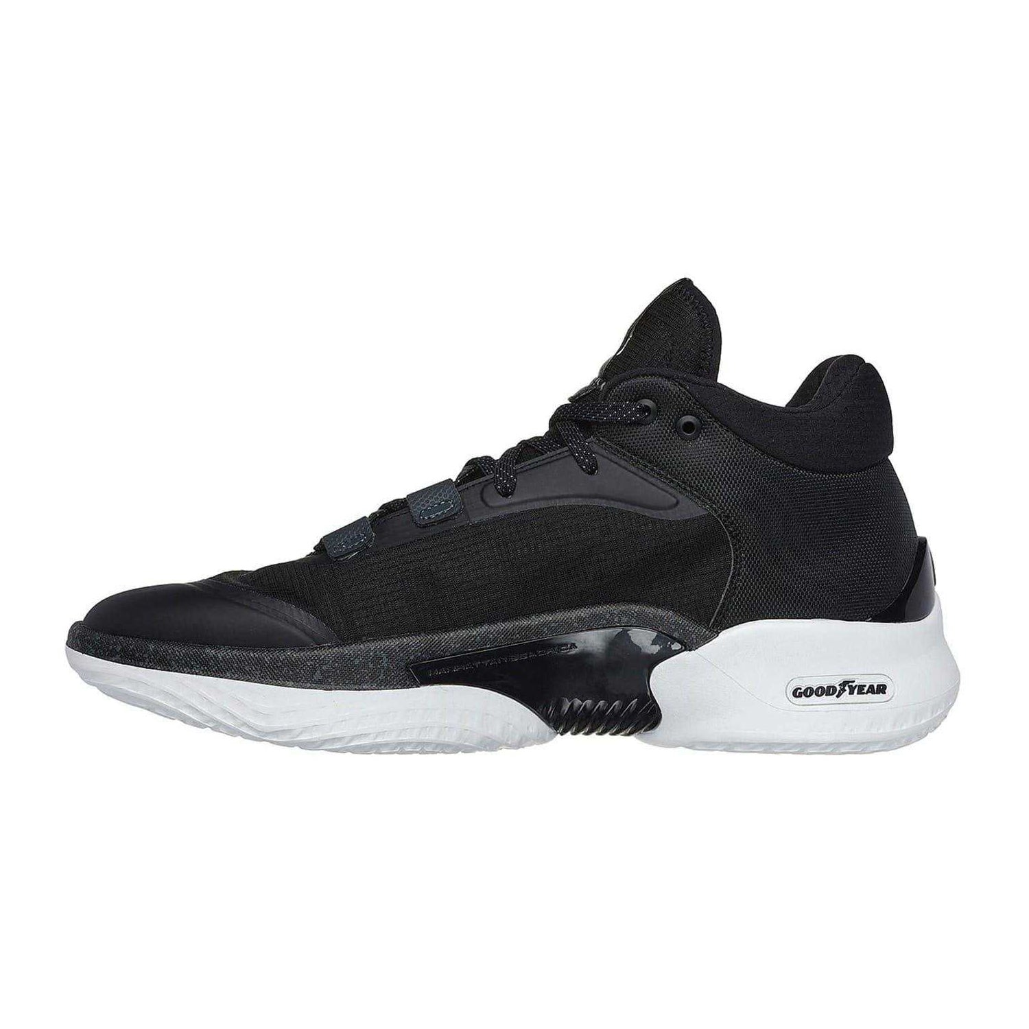 Black-White - Back - Skechers Childrens-Kids Resagrip Trainers