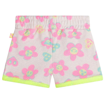 Pale Pink - Back - Billieblush Baby Girls Floral Pattern Casual Shorts
