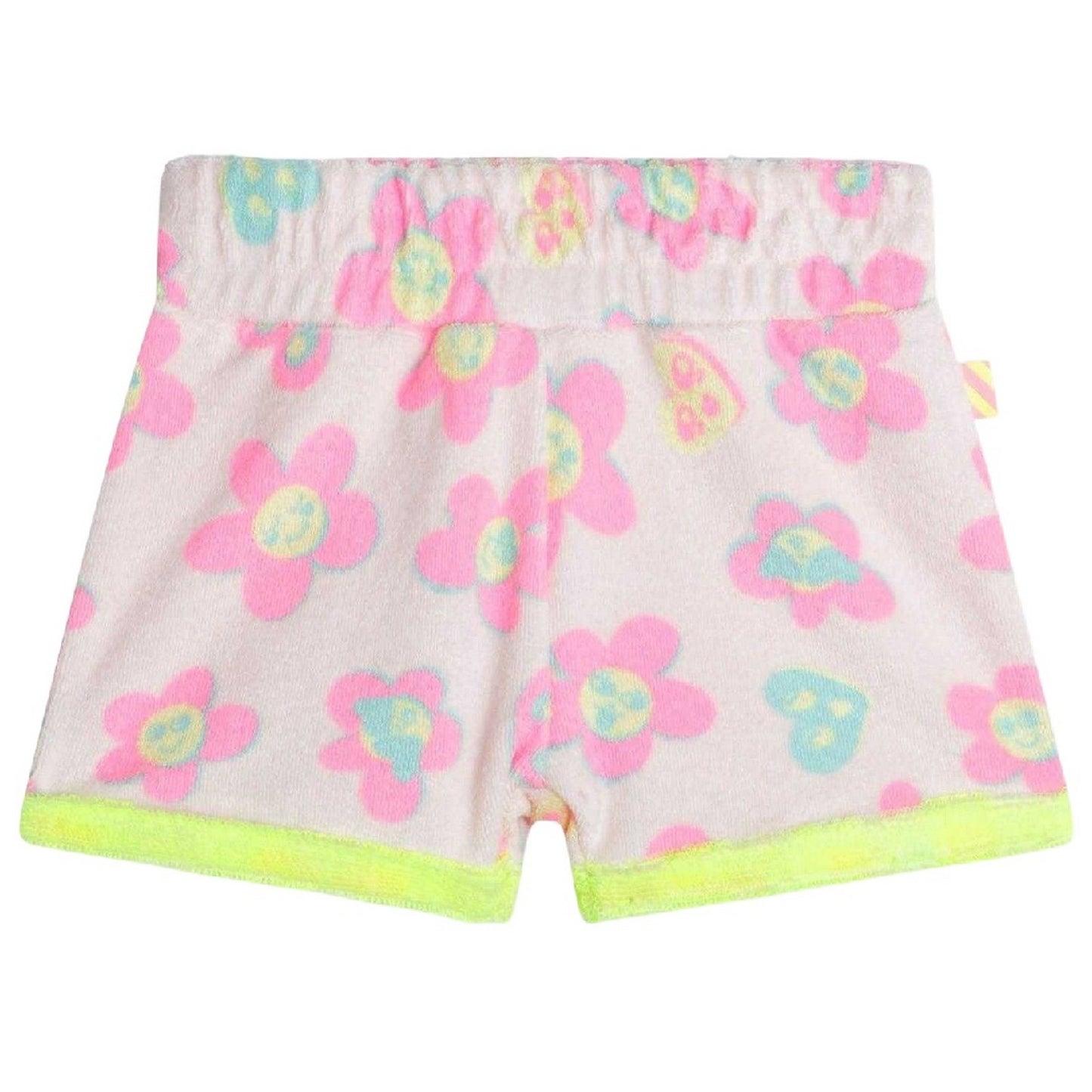 Pale Pink - Front - Billieblush Baby Girls Floral Pattern Casual Shorts