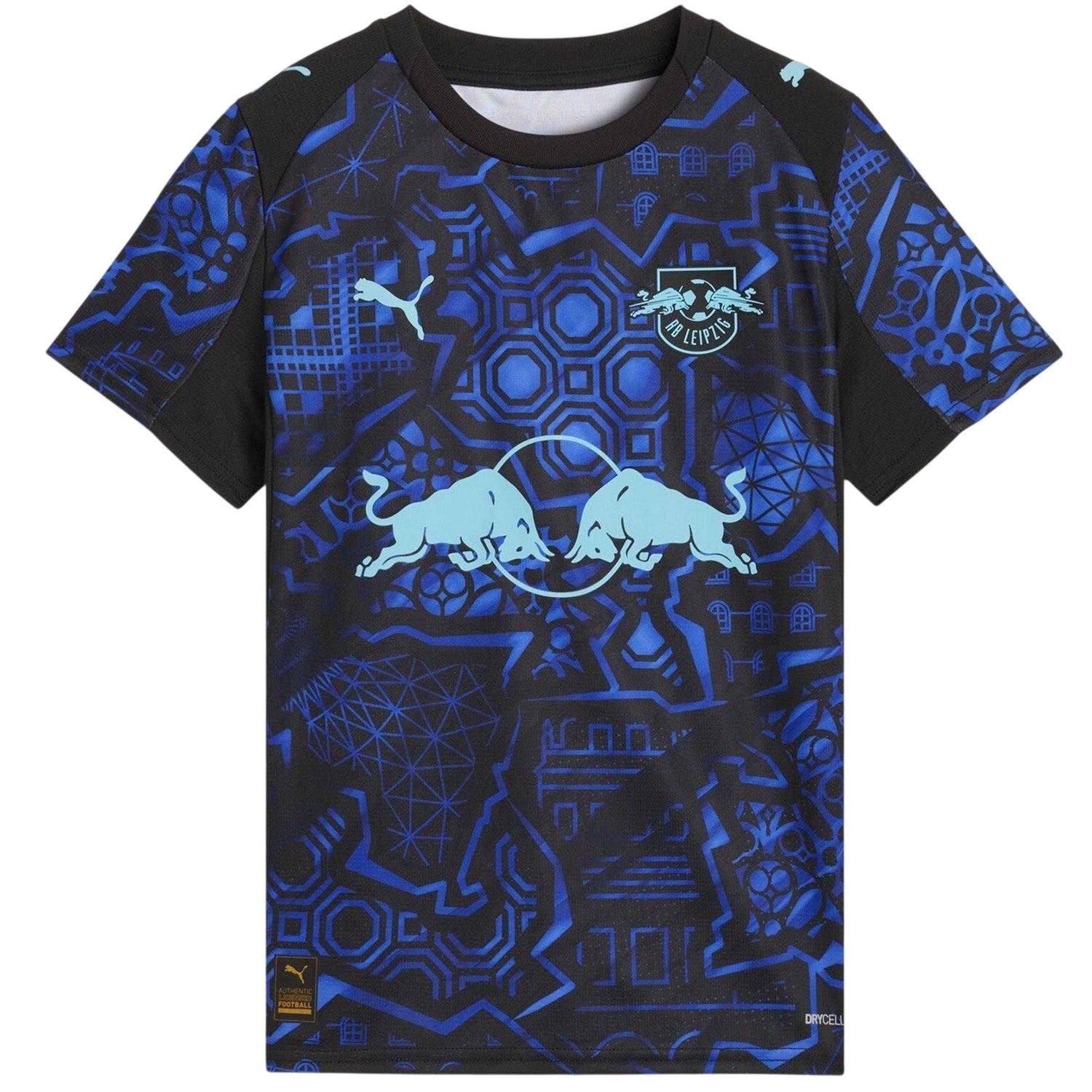 Black-Blue - Front - Puma Childrens-Kids Leipzig Red Bull Jersey