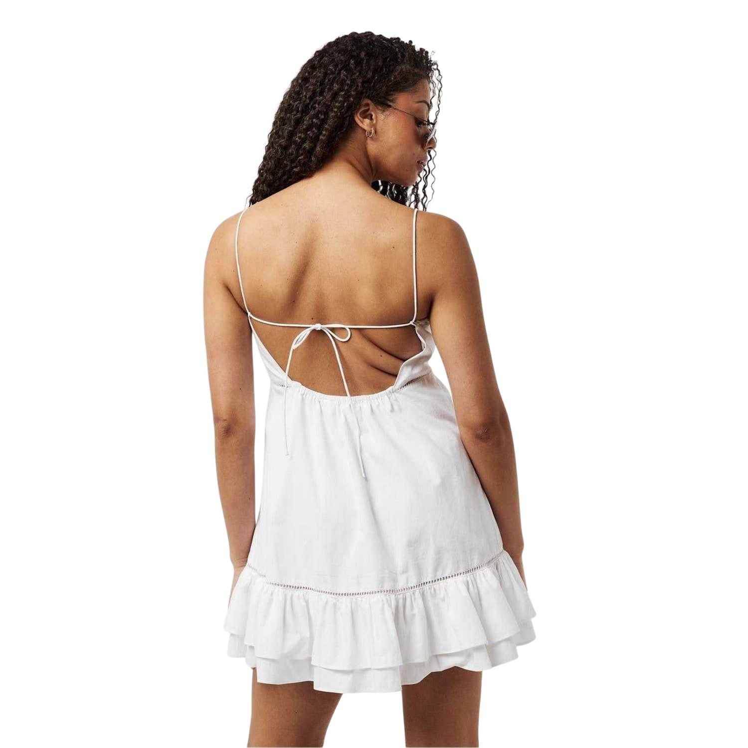 Bright White - Back - Jack Wills Womens-Ladies Baby Doll Cotton Mini Dress