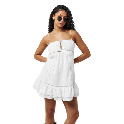 Bright White - Side - Jack Wills Womens-Ladies Baby Doll Cotton Mini Dress