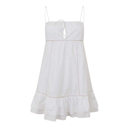 Bright White - Front - Jack Wills Womens-Ladies Baby Doll Cotton Mini Dress