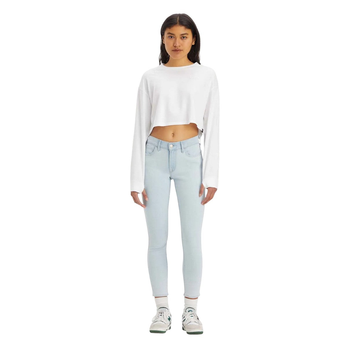 Light Blue - Lifestyle - Levis Womens-Ladies 710 Faithfully Yours Skinny Jeans