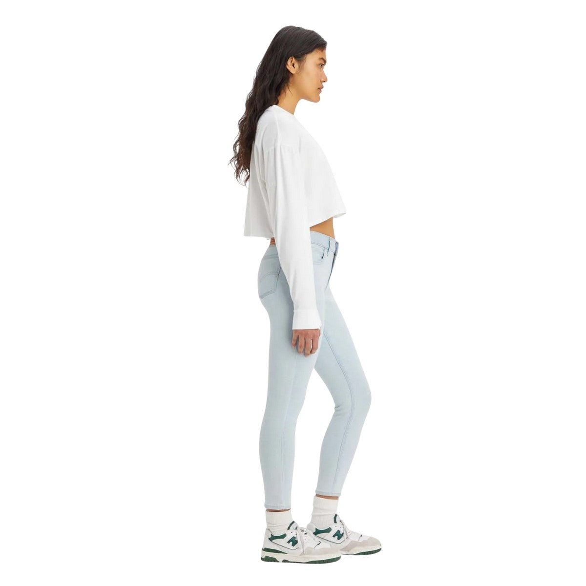 Light Blue - Side - Levis Womens-Ladies 710 Faithfully Yours Skinny Jeans