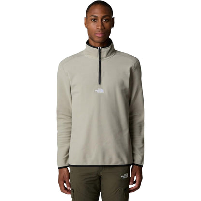 Beige - Side - The North Face Mens Embroidered Logo Regular Long-Sleeved Sweatshirt