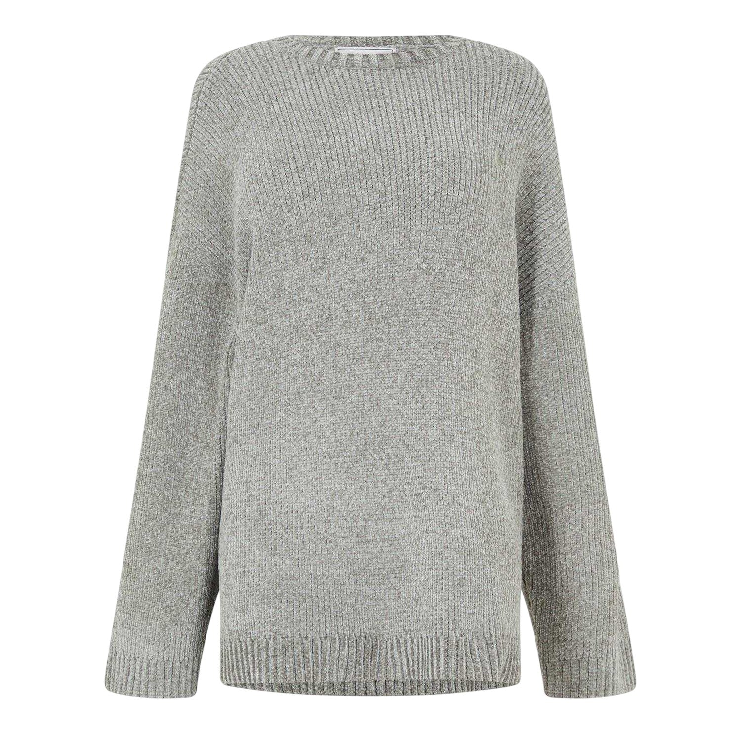 Washed Khaki - Front - Jack Wills Womens-Ladies Chenille Crew Neck Sweater Top
