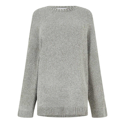 Washed Khaki - Front - Jack Wills Womens-Ladies Chenille Crew Neck Sweater Top