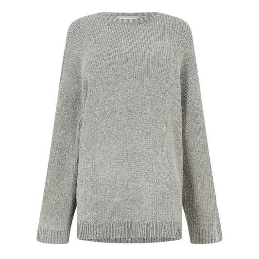 Washed Khaki - Front - Jack Wills Womens-Ladies Chenille Crew Neck Sweater Top