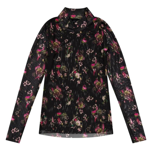 Black - Front - Ted Baker Womens-Ladies Flowers High-Neck Top