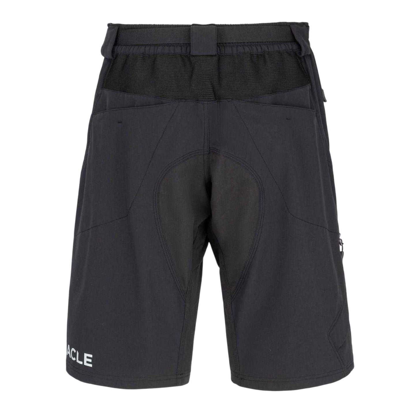 Black - Back - Pinnacle Mens 2 in 1 Cycling Shorts