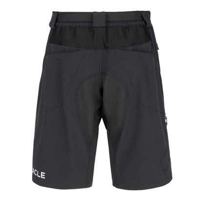 Black - Back - Pinnacle Mens 2 in 1 Cycling Shorts