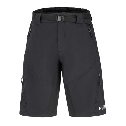Black - Front - Pinnacle Mens 2 in 1 Cycling Shorts