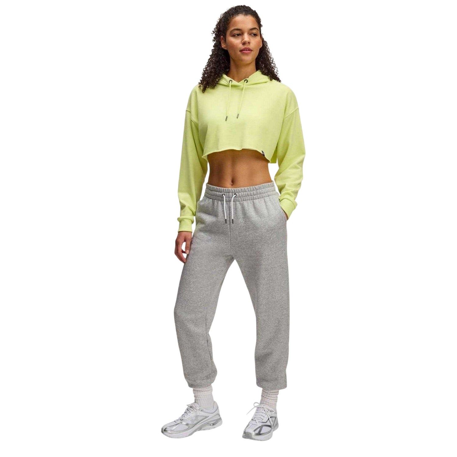 Yellow - Side - Under Armour Womens-Ladies Icon Terry Hoodie