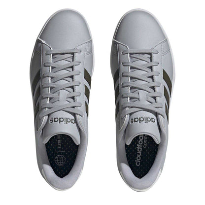 Silver - Lifestyle - Adidas Mens Grand Court 2.0 3 Stripes Trainers
