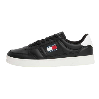 Black-White - Side - Tommy Jeans Mens The Greenwich Trainers