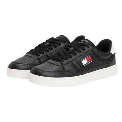 Black-White - Pack Shot - Tommy Jeans Mens The Greenwich Trainers