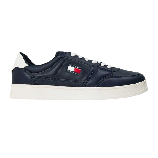 Navy-White - Front - Tommy Jeans Mens The Greenwich Trainers