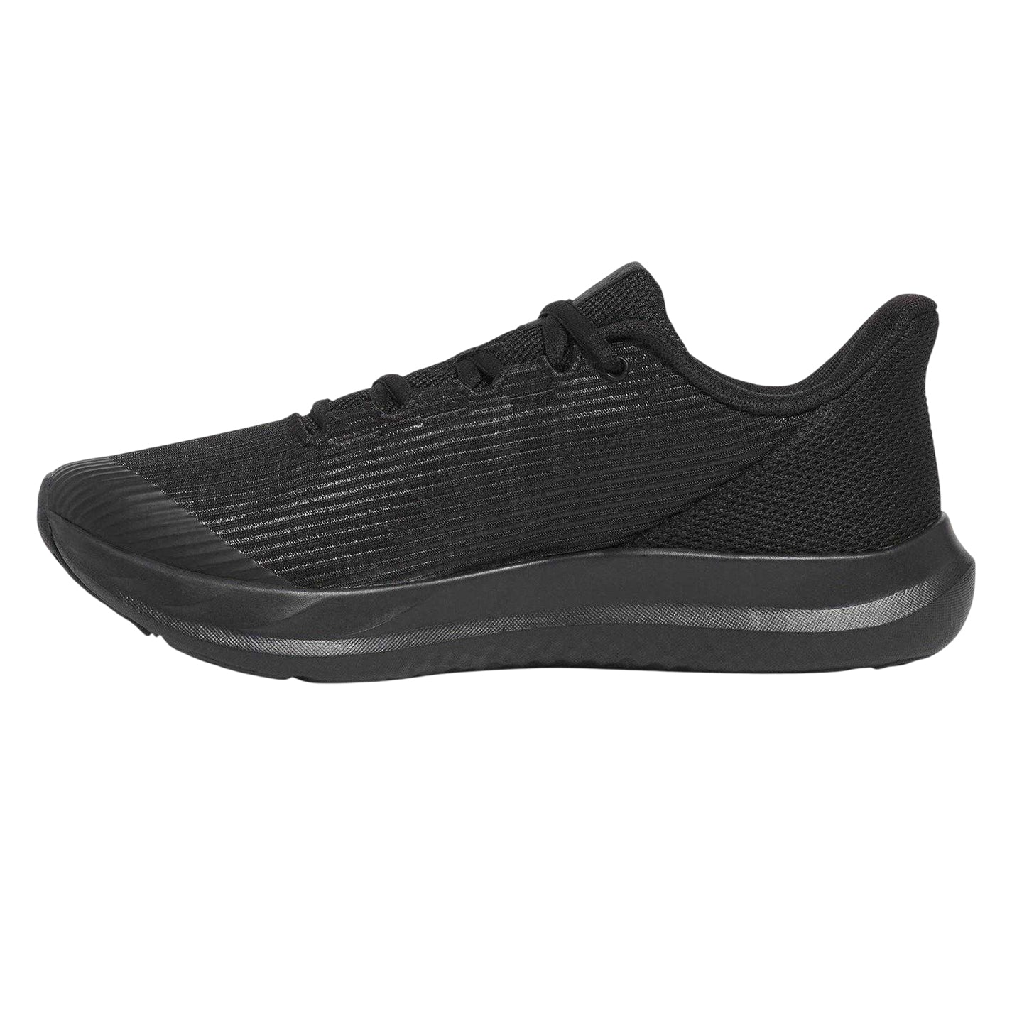 Black - Side - Under Armour Boys Speed Swift Road Shoes