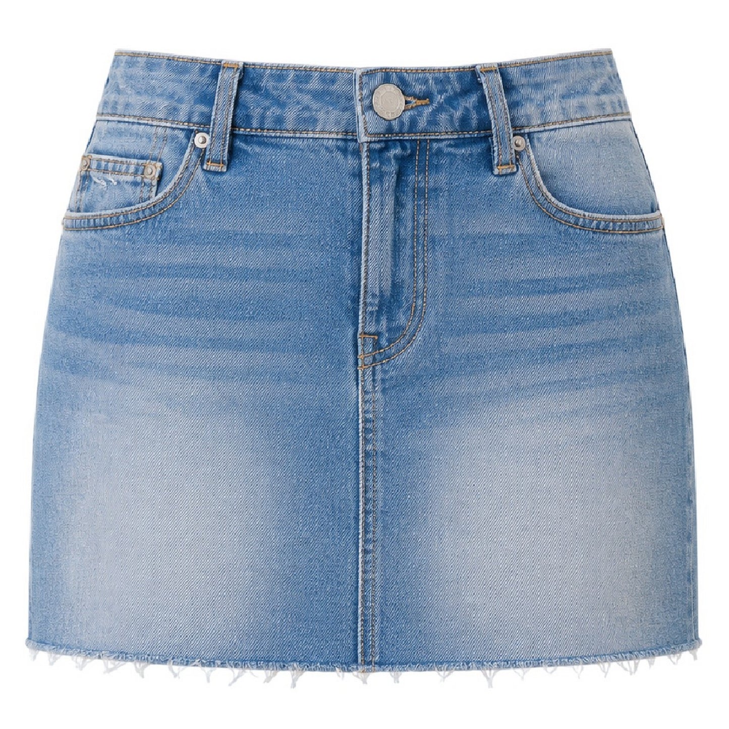 Golden-Washed - Front - True Religion Womens-Ladies Sadie Plain Denim Mini Skirt