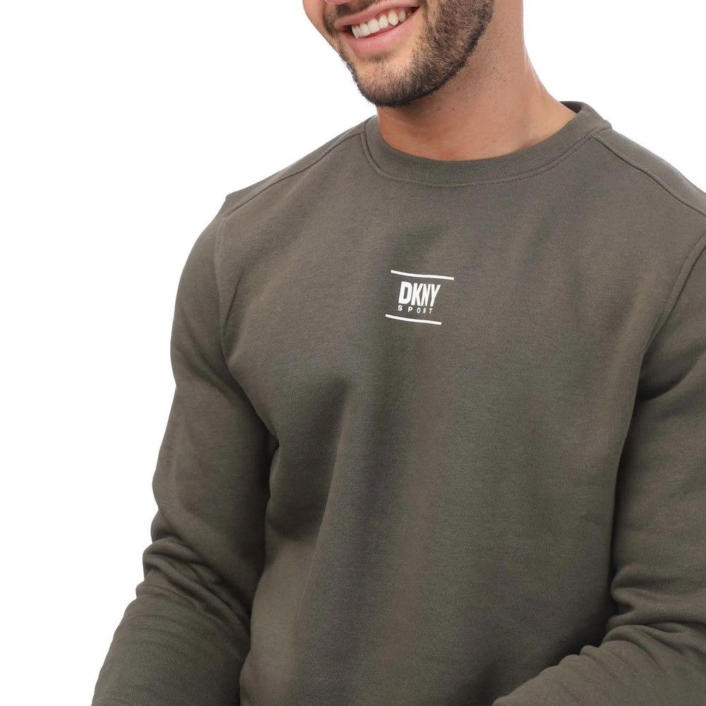 Green - Side - DKNY Unisex Adult Logo Printed Crew Neck Sweatshirt