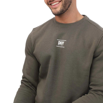 Green - Side - DKNY Unisex Adult Logo Printed Crew Neck Sweatshirt