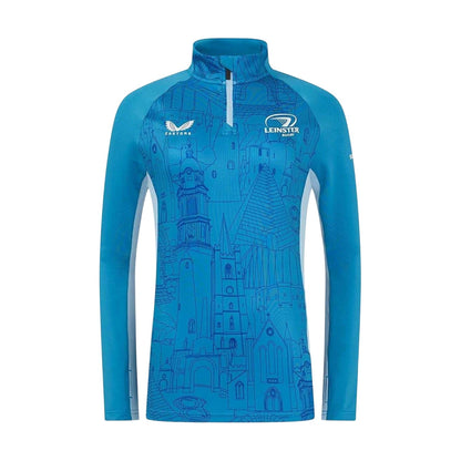 Medium Blue - Front - Castore Womens-Ladies 2024 2025 Leinster Rugby Track Top