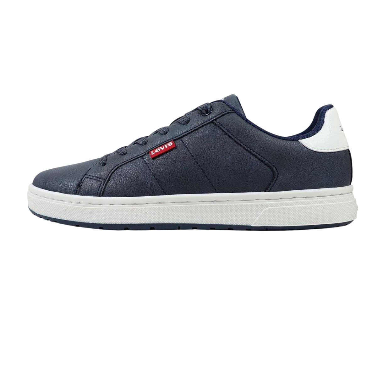 Navy Blue - Side - Levis Childrens-Kids Trainers