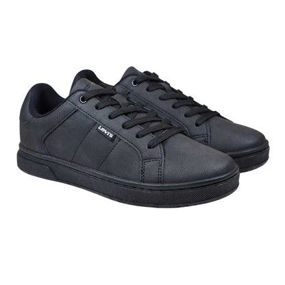 Black - Pack Shot - Levis Childrens-Kids Trainers