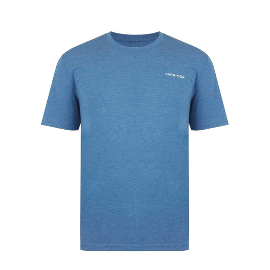 Blue - Front - Karrimor Mens Tech Chest Logo Crew Neck T-Shirt