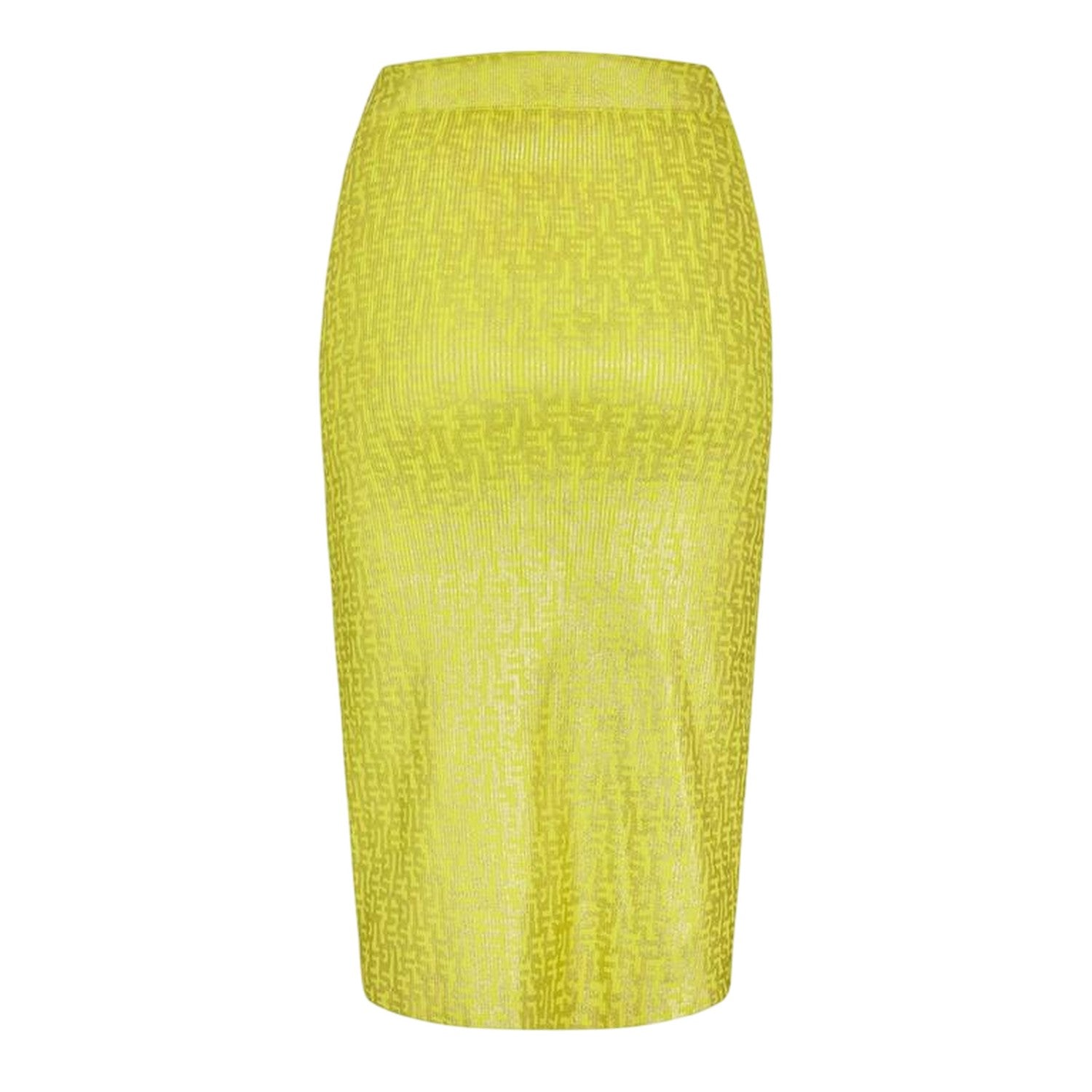 Yellow - Back - Diesel Womens-Ladies Ikaria Tailored Midi Skirt