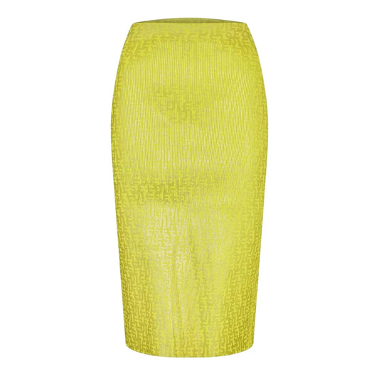 Yellow - Front - Diesel Womens-Ladies Ikaria Tailored Midi Skirt