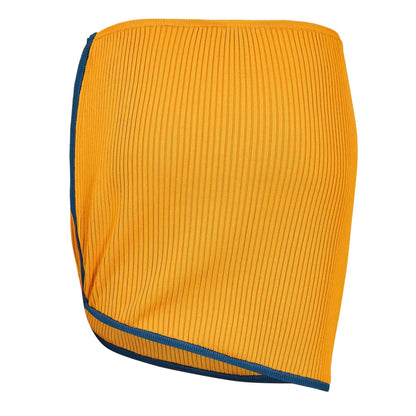 Orange - Back - Diesel Womens-Ladies Onalisa Gona Knitted Mini Skirt