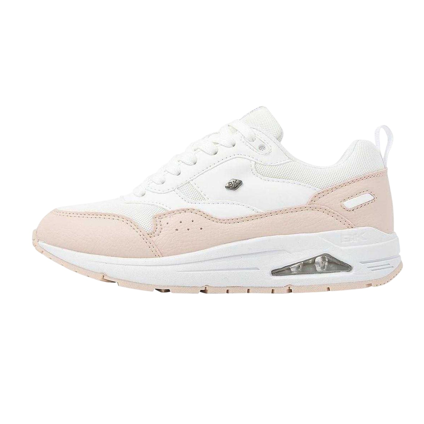 White-Pink - Side - Lumberjack Childrens-Kids Lennox Trainers