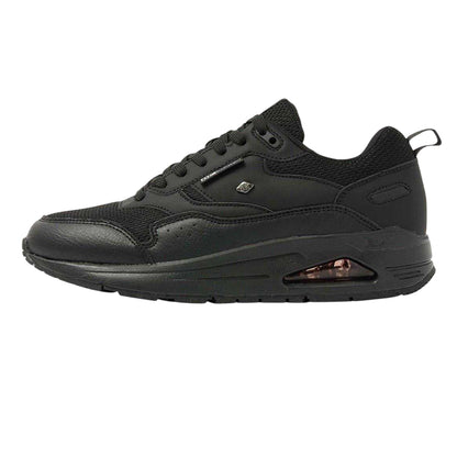 Black - Side - Lumberjack Childrens-Kids Lennox Trainers