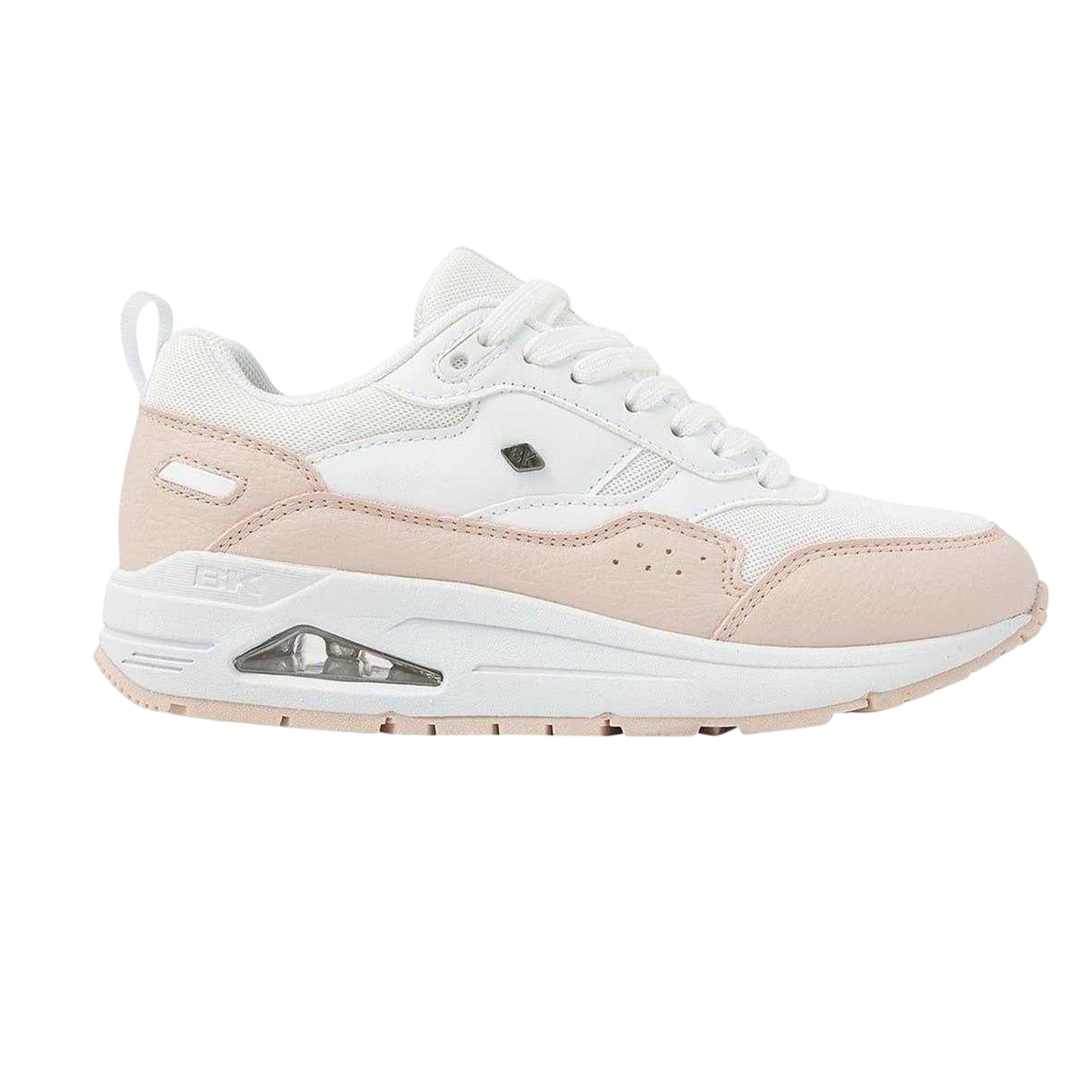 White-Pink - Front - Lumberjack Childrens-Kids Lennox Trainers