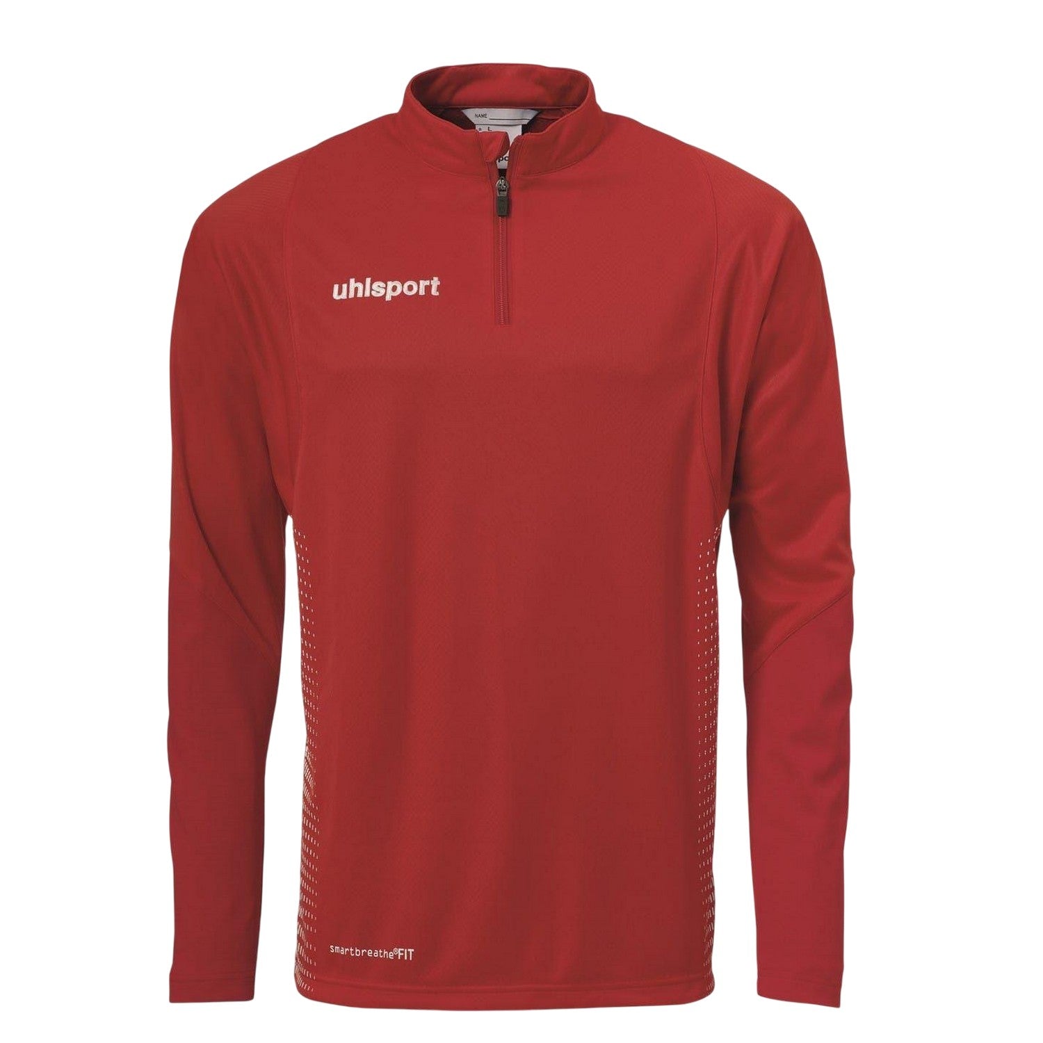 Red-White - Front - UHL Sport Mens Quarter Zip Regular Sweatshirt