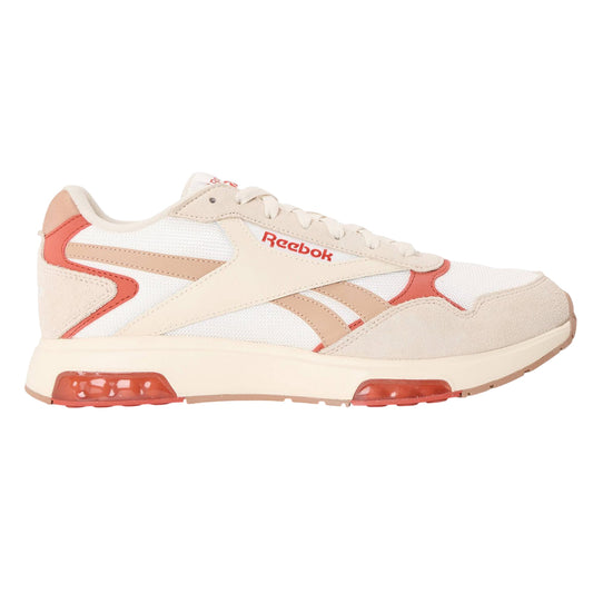Chalk Grey-Red - Front - Reebok Mens Glide DMX Mesh Trainers