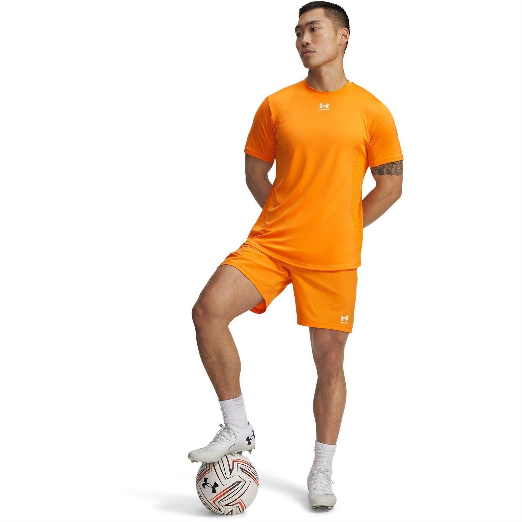 Orange - Lifestyle - Under Armour Mens Challenger Pro 2 in 1 Shorts