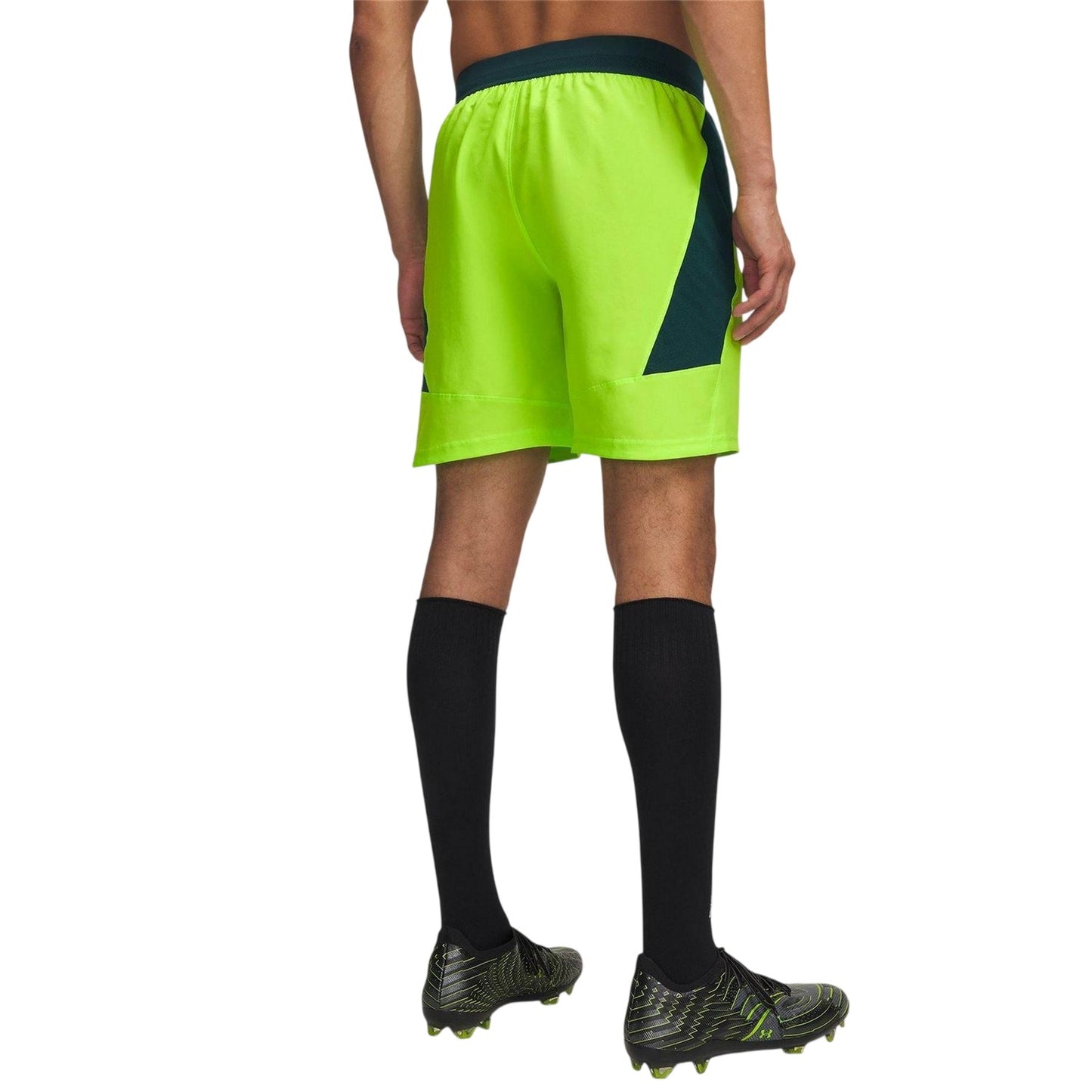 Green - Back - Under Armour Mens Challenger Pro 2 in 1 Shorts