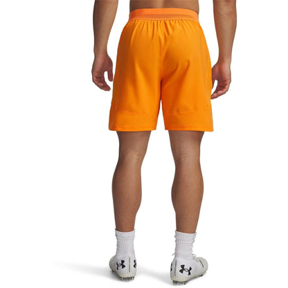 Orange - Back - Under Armour Mens Challenger Pro 2 in 1 Shorts