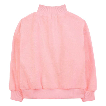 Pink - Back - Billieblush Girls Relaxed Fit Fake Raglan Sweatshirt