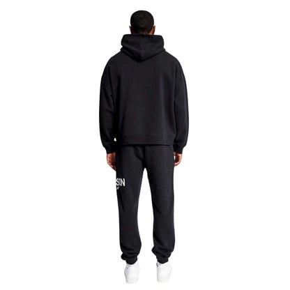 Black - Back - Madison Barclay Mens Oversized Hoodie