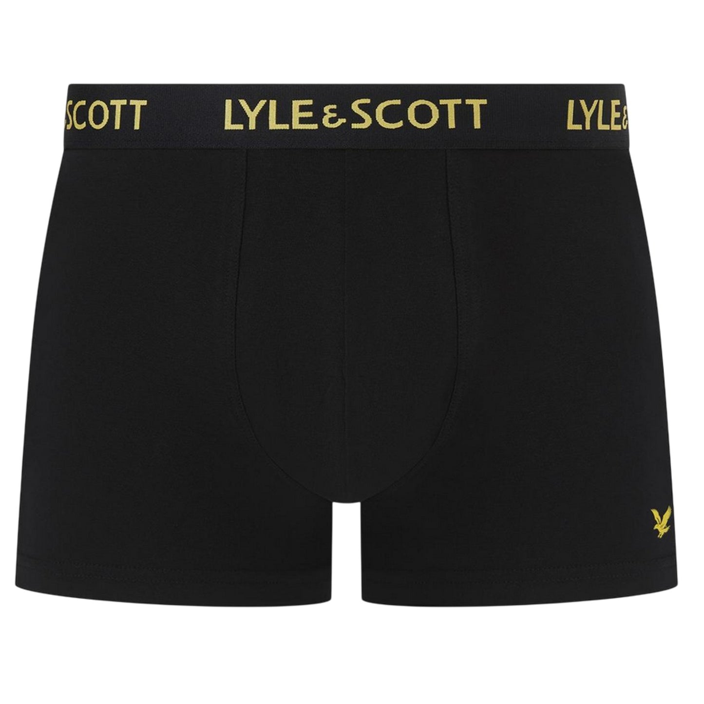 Black - Back - Lyle & Scott Mens Core Plain Boxer Shorts (Pack of 5)
