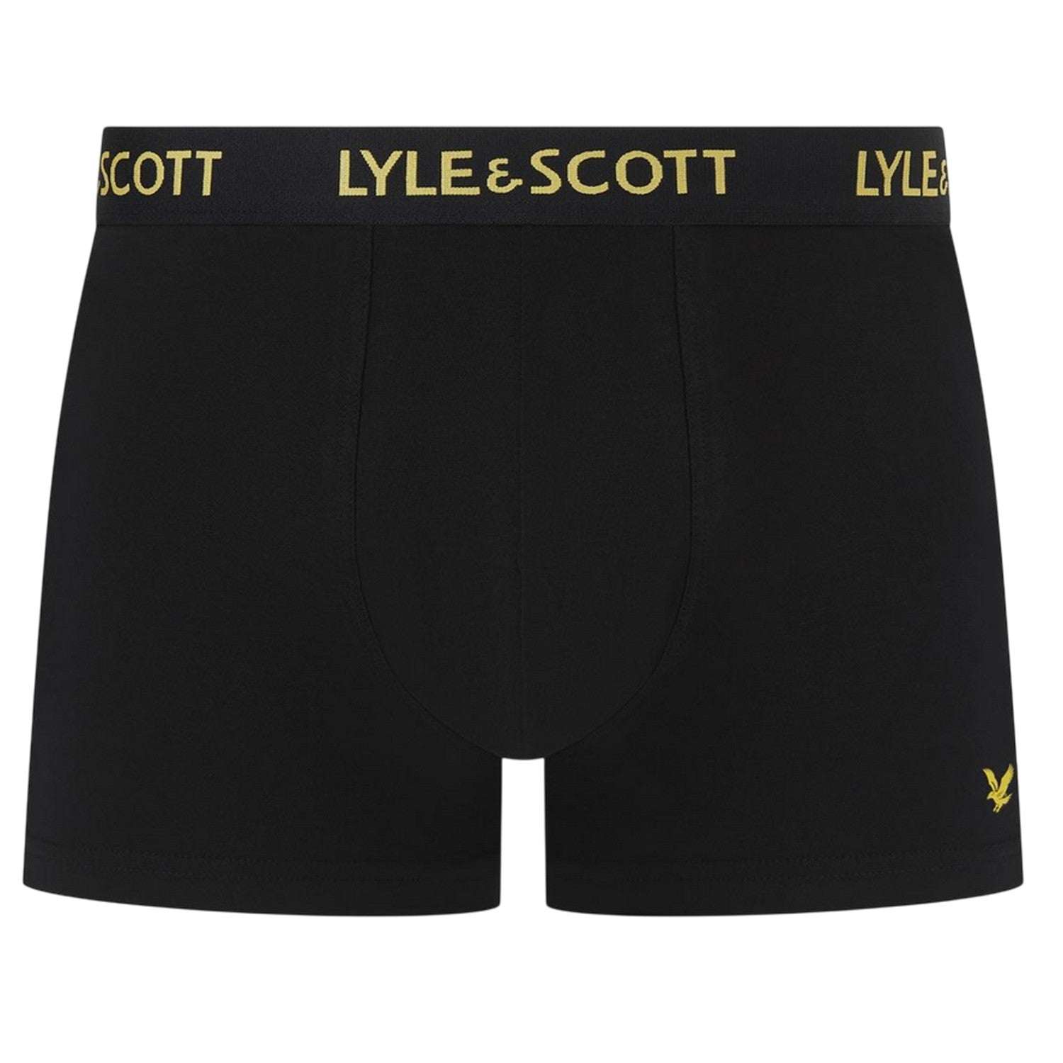 Black - Back - Lyle & Scott Mens Core Plain Boxer Shorts (Pack of 5)