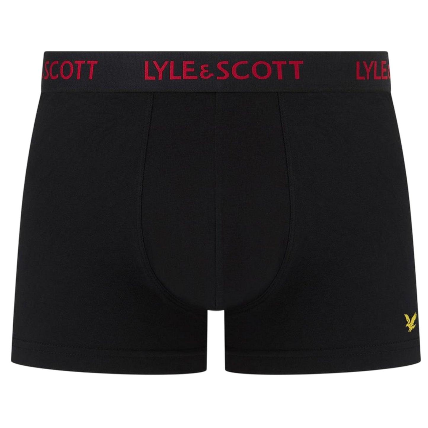 Black - Side - Lyle & Scott Mens Core Plain Boxer Shorts (Pack of 5)